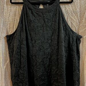 Torrid Black Lace Halter Blouse